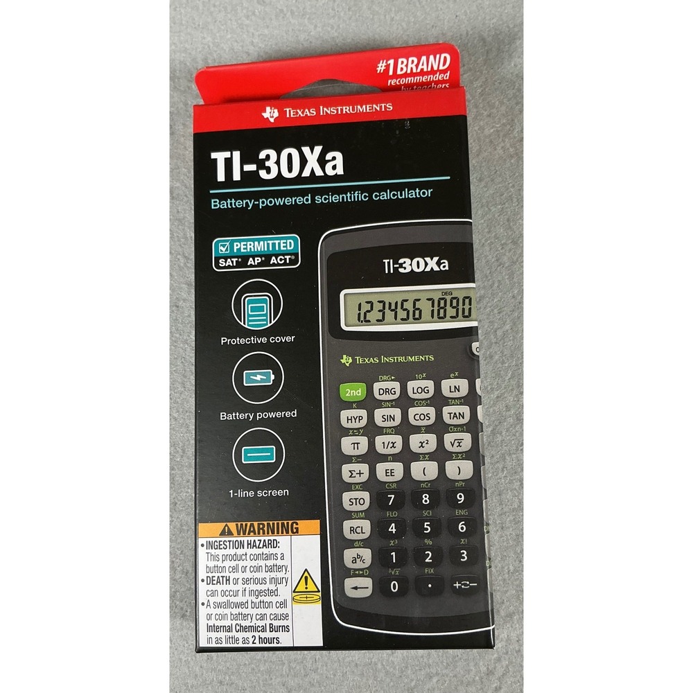 Texas‎ Instruments TI-30Xa Scientific Calculator 1-Line Display SAT ACT